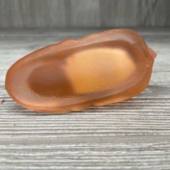 Pink Vaseline frosted glass unicorn trinket box candle dish - Picture 6 of 9